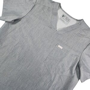 FIGS Scrub Top Mens Medium Chisec Graphite Gray‎ 3 Pocket TM3000 Nurse Technical